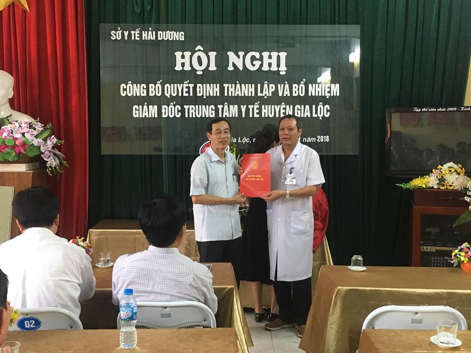 Hội nghị bổ nhiệm giám đốc trung tâm y tế huyện Gia Lộc